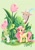 Size: 2480x3508 | Tagged: safe, artist:co306012, angel bunny, discord, fluttershy, draconequus, pegasus, pony, rabbit, g4, animal, cute, female, flower, high res, male, mare, shyabetes, smiling, trio