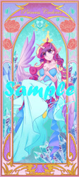 Size: 750x1674 | Tagged: safe, artist:co306012, princess cadance, anthro, g4, solo