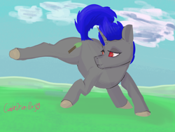 Size: 3800x2850 | Tagged: safe, artist:mostvaluedpony, derpibooru exclusive, oc, oc:enigan, pony, unicorn, high res, solo