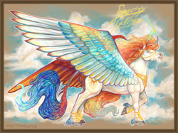 Size: 2217x1662 | Tagged: safe, artist:unacctmango, part of a set, princess celestia, alicorn, classical unicorn, horse, pony, g4, cloven hooves, colored pencil drawing, female, hoers, horn, leonine tail, mare, rectangular pupil, signature, solo, traditional art, unshorn fetlocks