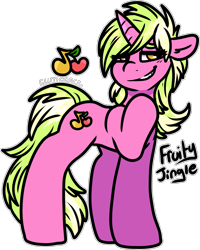 Size: 1345x1679 | Tagged: safe, artist:sexygoatgod, oc, oc only, pony, adoptable, female, magical lesbian spawn, offspring, parent:cherry berry, parent:lyra heartstrings, simple background, solo, transparent background