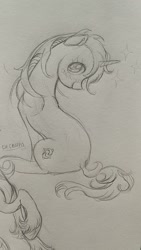 Size: 720x1280 | Tagged: safe, artist:villi_pony, sea swirl, seafoam, pony, g4, solo, traditional art