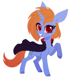 Size: 3500x3849 | Tagged: safe, artist:belka-sempai, oc, oc only, pony, unicorn, cape, clothes, high res, simple background, solo, transparent background