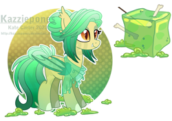 Size: 1024x726 | Tagged: safe, artist:kazziepones, oc, oc only, oc:emerald goo, bat pony, pony, female, mare, simple background, solo, transparent background