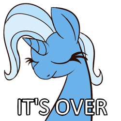 Size: 640x640 | Tagged: safe, artist:xppp1n, trixie, pony, unicorn, g4, female, it's over, mare, simple background, solo, text, transparent background