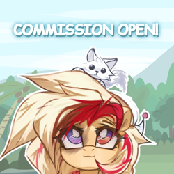 Size: 4096x4096 | Tagged: safe, oc, oc:kyra, pegasus, pony, advertisement, commission info, commission open, solo