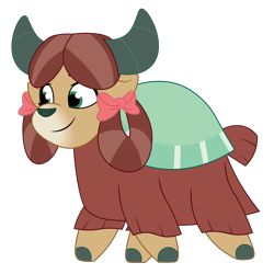 Size: 1200x1200 | Tagged: safe, artist:prixy05, yona, yak, g4, g5, my little pony: tell your tale, cute, g4 to g5, generation leap, simple background, solo, transparent background, vector, yonadorable