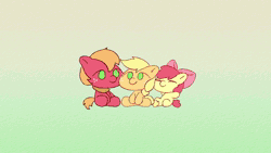 Size: 1280x720 | Tagged: safe, artist:凡他困, apple bloom, applejack, big macintosh, bright mac, grand pear, granny smith, pear butter, earth pony, pony, g4, the perfect pear, absurd file size, animated, apple, apple family, apple tree, baby, baby pony, chibi, clannad, female, filly, foal, food, gradient background, heart, intertwined trees, japanese, male, mare, pear, pear tree, septet, sound, stallion, tree, webm, young granny smith, younger