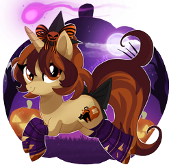 Size: 2464x2402 | Tagged: safe, artist:spookyle, oc, oc:pumpkin patch, pony, unicorn, female, halloween, high res, holiday, mare, nightmare night, solo, witch