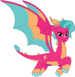 Size: 2277x2330 | Tagged: safe, artist:prixy05, blaize skysong, dragon, g5, my little pony: tell your tale, blaizebetes, cute, dragoness, female, high res, simple background, solo, spread wings, transparent background, vector, wings