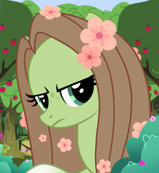 Size: 1080x1167 | Tagged: safe, artist:cstrawberrymilk, oc, oc only, oc:lumina, pony, g4, bust, female, flower, mare, portrait, solo, tree