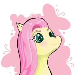 Size: 6000x6000 | Tagged: safe, artist:bigmike, fluttershy, g4, cute, shyabetes, simple background, smiling