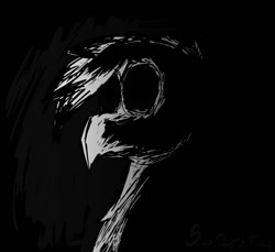 Size: 1500x1375 | Tagged: safe, artist:somber, oc, griffon, friday the 13th, inktober, inktober 2023, male, solo
