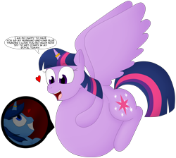 Size: 2690x2407 | Tagged: source needed, safe, artist:girlsvoreboys, twilight sparkle, oc, oc:blue thunder, alicorn, pony, g4, belly, big belly, canon x oc, duo, endosoma, female, fetish, high res, huge belly, internal, male, non-fatal vore, oral vore, shipping, simple background, straight, thundersparkle, transparent background, twilight sparkle (alicorn), twipred, vore, willing prey, willing vore