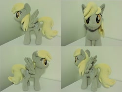Size: 1597x1199 | Tagged: safe, artist:little-broy-peep, derpy hooves, pegasus, pony, g4, irl, multiple views, photo, plushie, solo