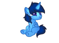 Size: 394x289 | Tagged: artist needed, source needed, safe, oc, oc only, oc:blue thunder, alicorn, pony, alicorn oc, foal, horn, simple background, solo, transparent background, wings
