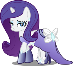 Size: 5502x4977 | Tagged: safe, artist:atomicmillennial, rarity, pony, unicorn, g4, suited for success, absurd resolution, alternate hairstyle, alternate universe, clothes, dress, ear piercing, earring, female, high heels, jewelry, looking at you, mare, piercing, shoes, simple background, solo, transparent background, vector