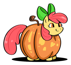 Size: 588x540 | Tagged: safe, artist:cookieboy011, apple bloom, earth pony, pony, g4, adorabloom, apple bloom's bow, bow, cute, daaaaaaaaaaaw, female, filly, foal, hair bow, halloween, holiday, pumpkin, simple background, smiling, solo, transparent background, weapons-grade cute