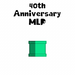 Size: 400x400 | Tagged: safe, artist:dialliyon, sunny starscout, twilight sparkle, earth pony, pony, unicorn, mlp fim's thirteenth anniversary, g4, g5, 40th anniversary, animated, faic, futurama, gif, loop, perfect loop, pixel art, simple background, smirk, student, sunny and her heroine, text, twiface, unicorn twilight, white background