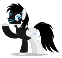 Size: 4294x4032 | Tagged: safe, artist:creedyboy124, oc, oc only, oc:shane park, pegasus, pony, g4, male, mask, simple background, solo, the purge, transparent background