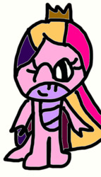 Size: 450x787 | Tagged: safe, artist:superkittyfan, princess cadance, dragon, g4, dragondance, dragonified, simple background, species swap, white background