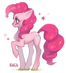 Size: 732x807 | Tagged: safe, artist:kncb, artist:кись, pinkie pie, earth pony, pony, g4, female, full body, lacrimal caruncle, long legs, mare, simple background, solo, white background