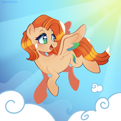 Size: 3000x3000 | Tagged: safe, artist:seasemissary, oc, oc:apple quill, pegasus, pony, female, high res, mare, solo