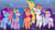 Size: 3072x1727 | Tagged: safe, screencap, hitch trailblazer, izzy moonbow, misty brightdawn, pipp petals, sparky sparkeroni, sunny starscout, zipp storm, dragon, earth pony, pegasus, pony, unicorn, g5, lavarynth, my little pony: tell your tale, spoiler:g5, spoiler:my little pony: tell your tale, baby, baby dragon, female, grin, isle of scaly, male, mane five, mane six (g5), mare, open mouth, open smile, rebirth misty, royal sisters (g5), siblings, sisters, smiling, stallion