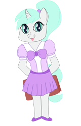 Size: 3200x5000 | Tagged: safe, artist:nine the divine, oc, oc only, oc:nine the divine, anthro, clothes, crossdressing, school uniform, simple background, solo, transparent background