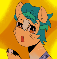 Size: 1909x1972 | Tagged: safe, artist:lawldog, hitch trailblazer, earth pony, pony, g5, bust, icon, male, portrait, solo, stallion