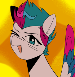 Size: 1909x1972 | Tagged: safe, artist:lawldog, zipp storm, pegasus, pony, g5, bust, icon, portrait, solo