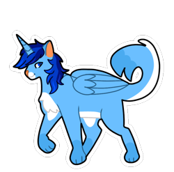 Size: 720x712 | Tagged: source needed, safe, artist:faetria, oc, oc only, oc:blue thunder, alicorn, cat, pony, male, simple background, solo, stallion, transparent background