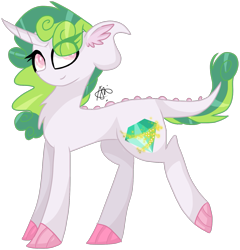 Size: 1669x1739 | Tagged: safe, artist:gallantserver, oc, oc:dove, dracony, dragon, hybrid, concave belly, female, interspecies offspring, offspring, parent:spike, parent:sweetie belle, parents:spikebelle, simple background, solo, transparent background