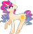 Size: 1830x1879 | Tagged: safe, artist:gallantserver, oc, oc only, oc:sunrise pie, pony, unicorn, concave belly, female, magical lesbian spawn, mare, offspring, parent:pinkie pie, parent:princess celestia, parents:pinkielestia, simple background, solo, transparent background