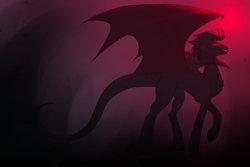 Size: 3000x2000 | Tagged: safe, oc, demon, aesthetic, digital art, evil, hell, high res, main, original, red