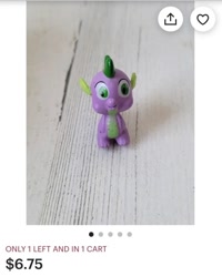 Size: 718x896 | Tagged: safe, spike, dragon, g4, bootleg, derp, dollar sign, eye, eyes, figure, irl, merchandise, money, photo, selling, small, solo, toy