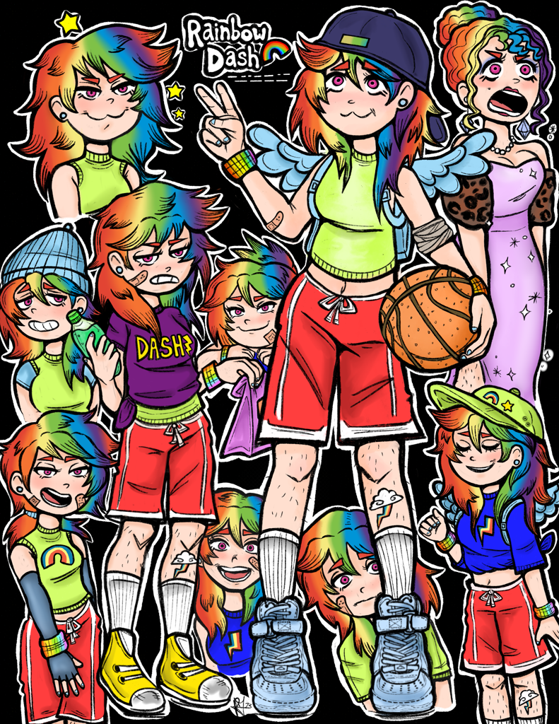 3220595 safe, artistmeowpuffs, rainbow dash, human, g4, alternate