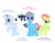 Size: 1018x785 | Tagged: safe, artist:emeraldjeweltm, artist:frostcorpsclub, oc, oc only, oc:cheval glass, oc:cloud walker, oc:perfect refrain, oc:skywhinny, earth pony, pegasus, pony, unicorn, base used, curly hair, earth pony oc, element of citizenship, element of creativity, element of forgiveness, element of vitality, eyeshadow, female, group, headcanon, horn, makeup, mane four, mare, pegasus oc, quartet, simple background, unicorn oc, white background