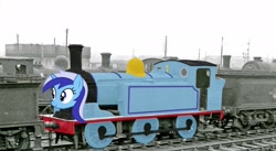Size: 1920x1055 | Tagged: safe, edit, minuette, g4, bad edit, inanimate tf, low effort, train, trainified, transformation