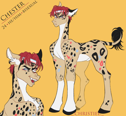 Size: 3500x3200 | Tagged: safe, oc, oc only, oc:chester, earth pony, pony, high res, male, orange background, simple background, solo