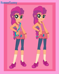 Size: 541x687 | Tagged: safe, artist:garnetquarts, sunny starscout, human, equestria girls, g4, g5, base used, equestria girls-ified, female, g5 to equestria girls, g5 to g4, generation leap, solo