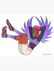 Size: 750x1000 | Tagged: safe, artist:micha bernal, zipp storm, human, g5, humanized, winged humanization, wings