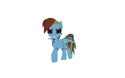 Size: 1920x1200 | Tagged: safe, artist:puzzlshield2, 3d, creepypasta, mmd, png, rainbow.exe, render, simple background, solo, transparent background, wings