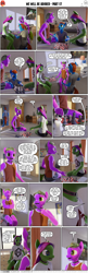 Size: 2000x6190 | Tagged: safe, artist:stellarator, oc, oc only, oc:peach cobbler, oc:peppermint, oc:smoothie, anthro, unguligrade anthro, comic:we will be adored, comic:we will be adored part 57, 3d, blender, blender cycles, chess, collar, comic, cycles render, male, not sfm