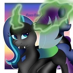 Size: 2000x2000 | Tagged: safe, artist:cookie-ruby, mare do well, oc, changeling, g4, alternate universe, changeling oc, high res, ponysona