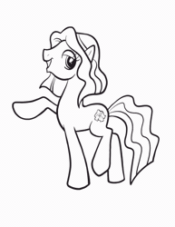 Size: 371x480 | Tagged: safe, artist:marybellamy, earth pony, pony, animated, animation test, antagonist, lineart, solo, wip