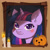Size: 2000x2000 | Tagged: safe, alternate version, artist:erein, twilight sparkle, pony, spider, unicorn, g4, bust, candle, chibi, commission, ears up, female, frame, halloween, heart, heart eyes, high res, holiday, icon, jack-o-lantern, nightmare night, portrait, pumpkin, solo, unicorn twilight, wingding eyes, ych example, your character here
