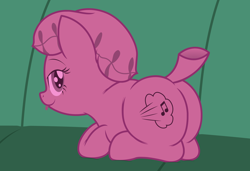 Size: 3300x2254 | Tagged: safe, artist:badumsquish, derpibooru exclusive, oc, oc only, oc:whoopie daisy, balloon pony, inflatable pony, object pony, original species, g4, :p, butt, couch, female, high res, imminent facesitting, implied farting, inflatable, lying down, plot, ponified, practical joke, prank, prone, raised tail, show accurate, sitting, small pony, solo, tail, tongue out, whoopee cushion