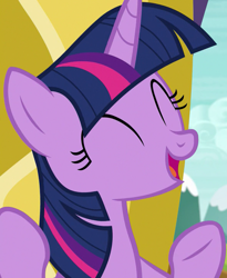 Size: 590x720 | Tagged: safe, screencap, twilight sparkle, alicorn, pony, g4, season 6, top bolt, ^^, cropped, cute, eyes closed, female, laughing, mare, open mouth, open smile, smiling, twiabetes, twilight sparkle (alicorn), twilight's castle