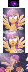 Size: 1280x3218 | Tagged: safe, artist:redheadfly, pound cake, scootaloo, oc, oc:blazing sky, oc:lucky fly, pony, tumblr:ask-adultscootaloo, g4, older